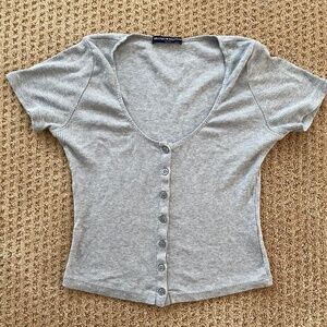 Brandy Melville Ribbed Scoop Top